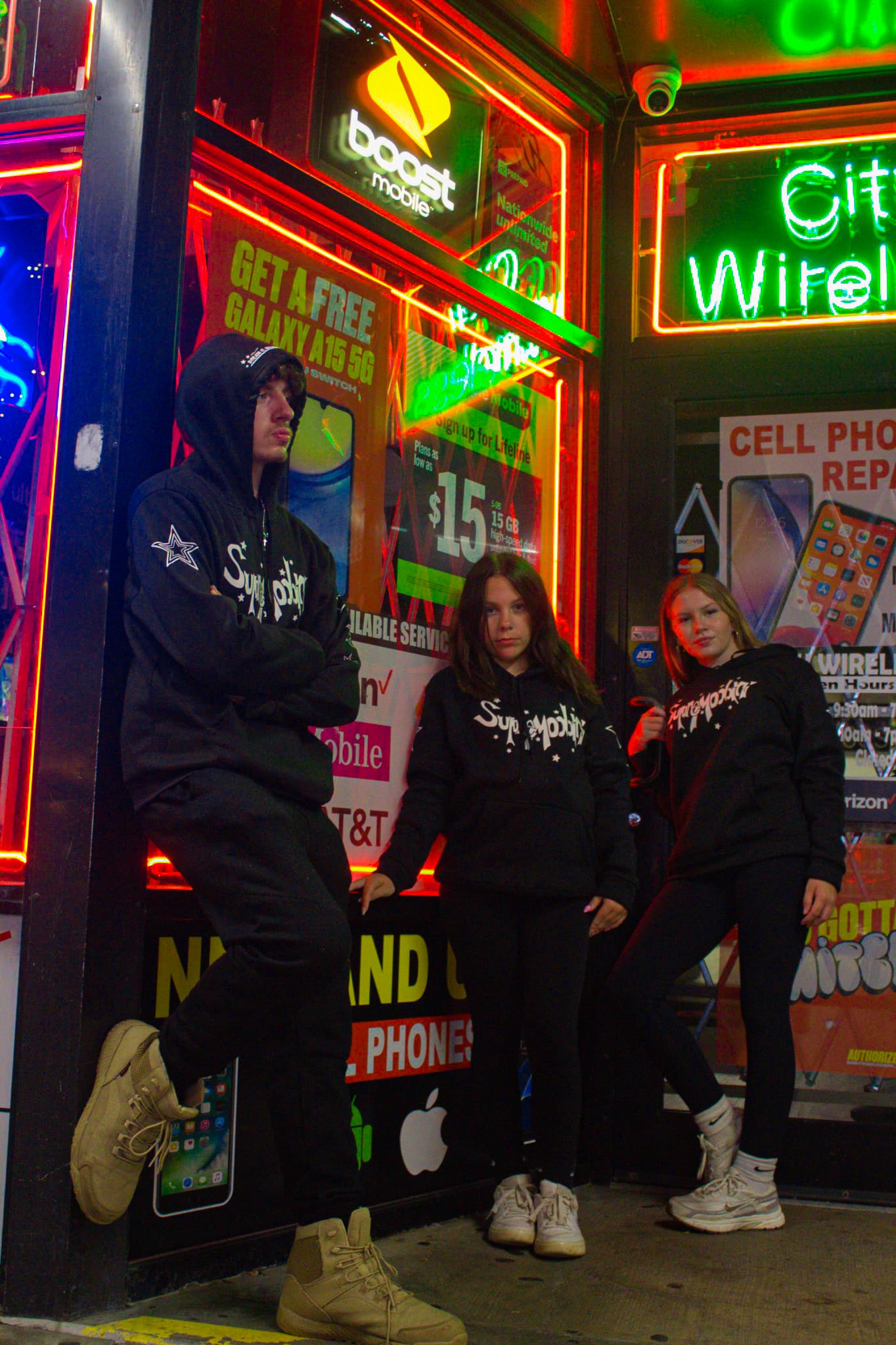 Supremodari 100% Black Polyester Unisex Motivational Streetwear Hoodie Drop 001